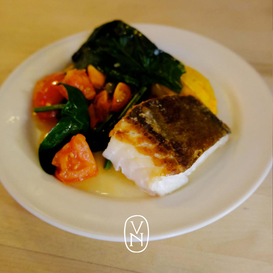 Fisk med tomat, spenat och saffransaioli av Oskar Ahlvin