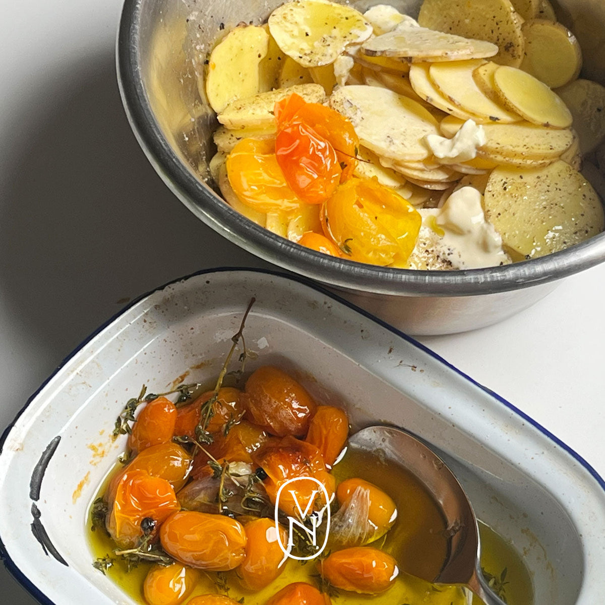 Potatisgratäng med confiterade tomater och tapenade av Jesper Sjödahl